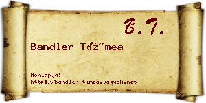 Bandler Tímea névjegykártya